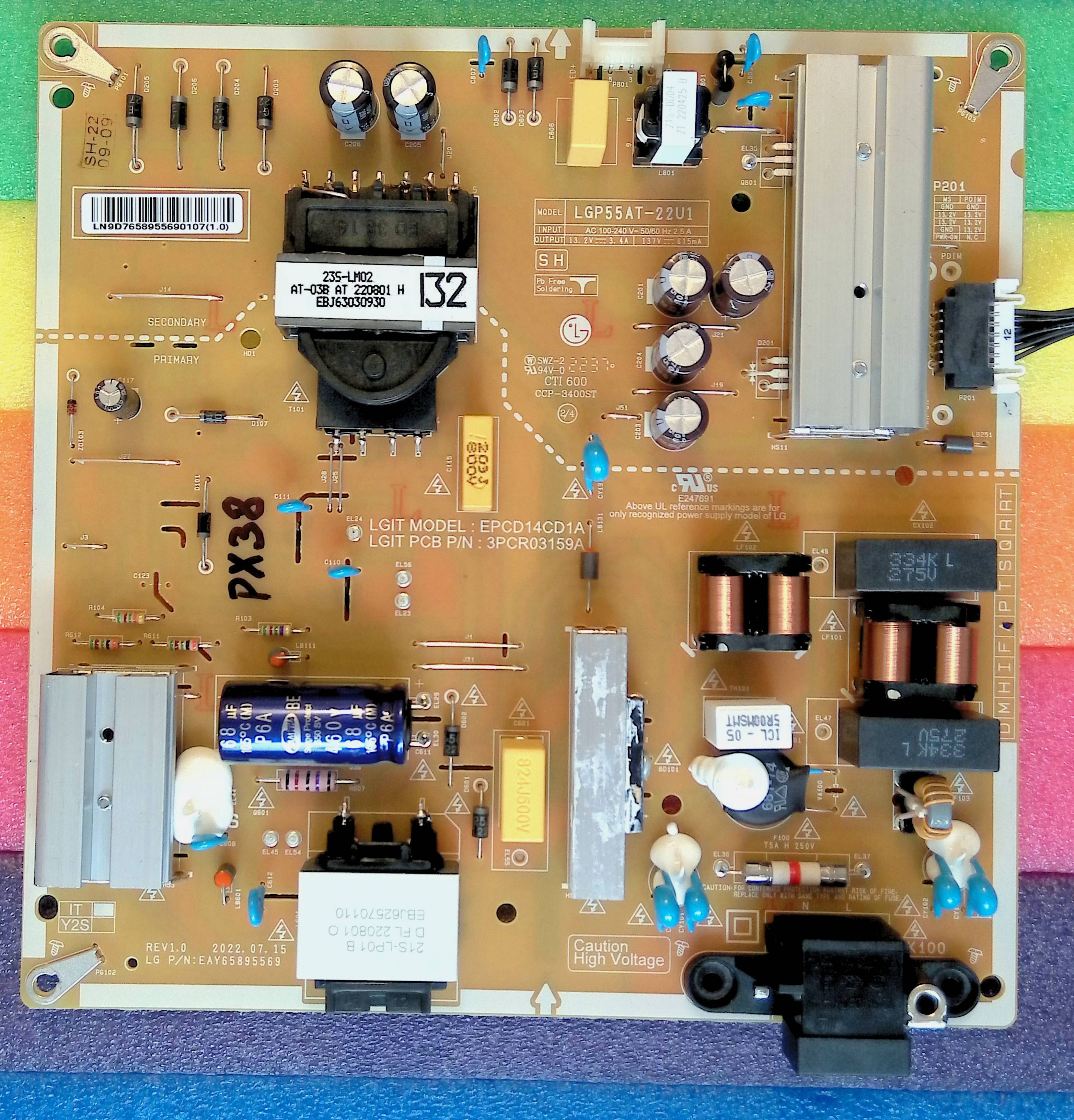 LGP55AT-22U1 = EAY65895569 REV1.0 = EPCD14CD1A = 3PCR03159A - pozitia PX38
