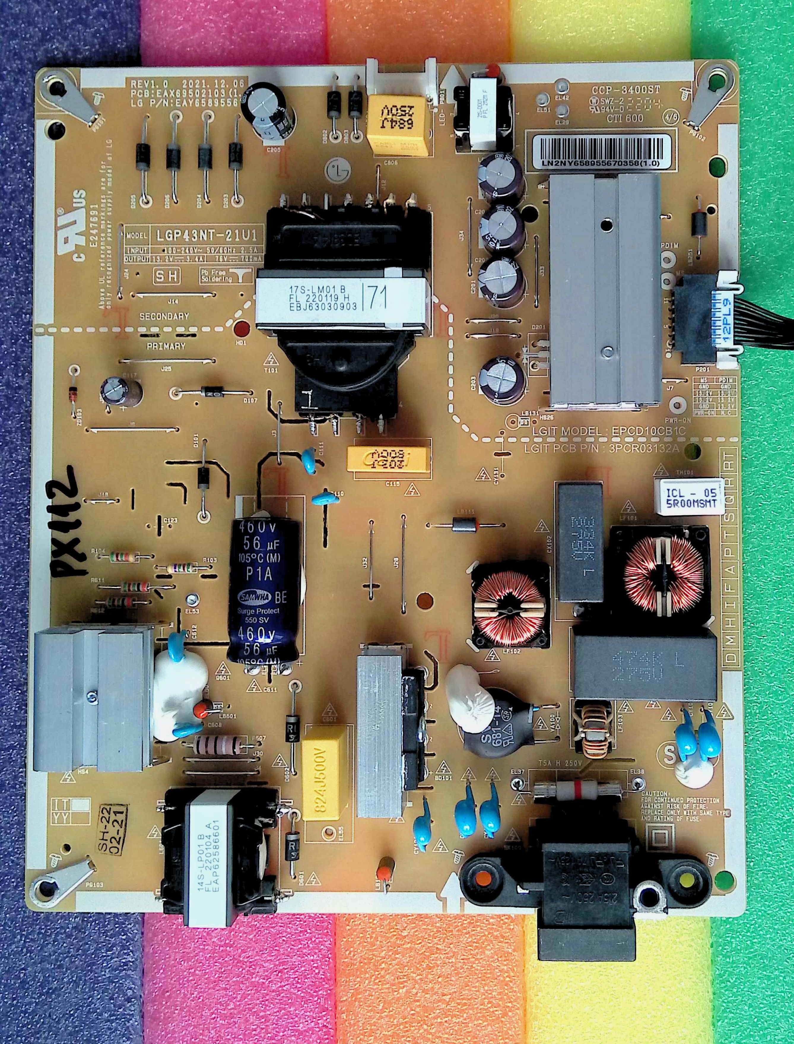 LGP43NT-21U1 = EAX69502103 (1.0) = EAY65895567 = EPCD10CB1C  - pozitia PX112