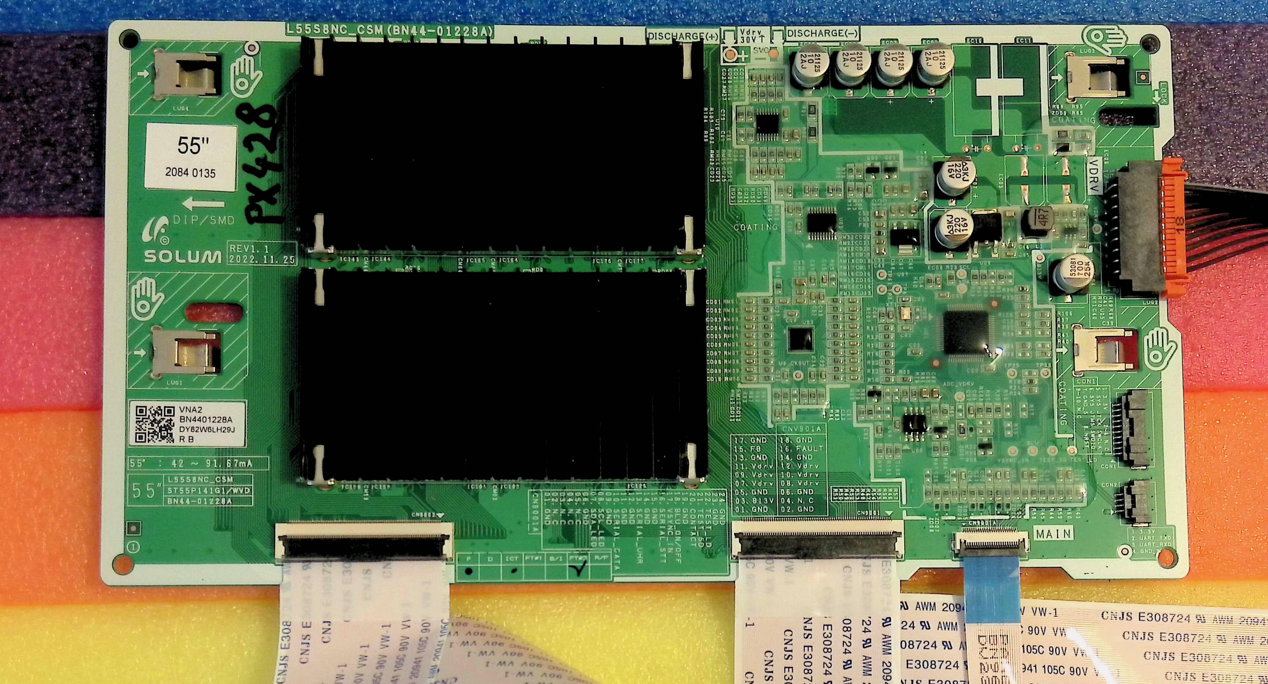 SOLUM BN44-01228A = L55S8NC_CSM = ST55P141G1-WVD - pozitia PX428 PX445 PX510 PX741 PX841 PX920 GG22 GG116 GG111