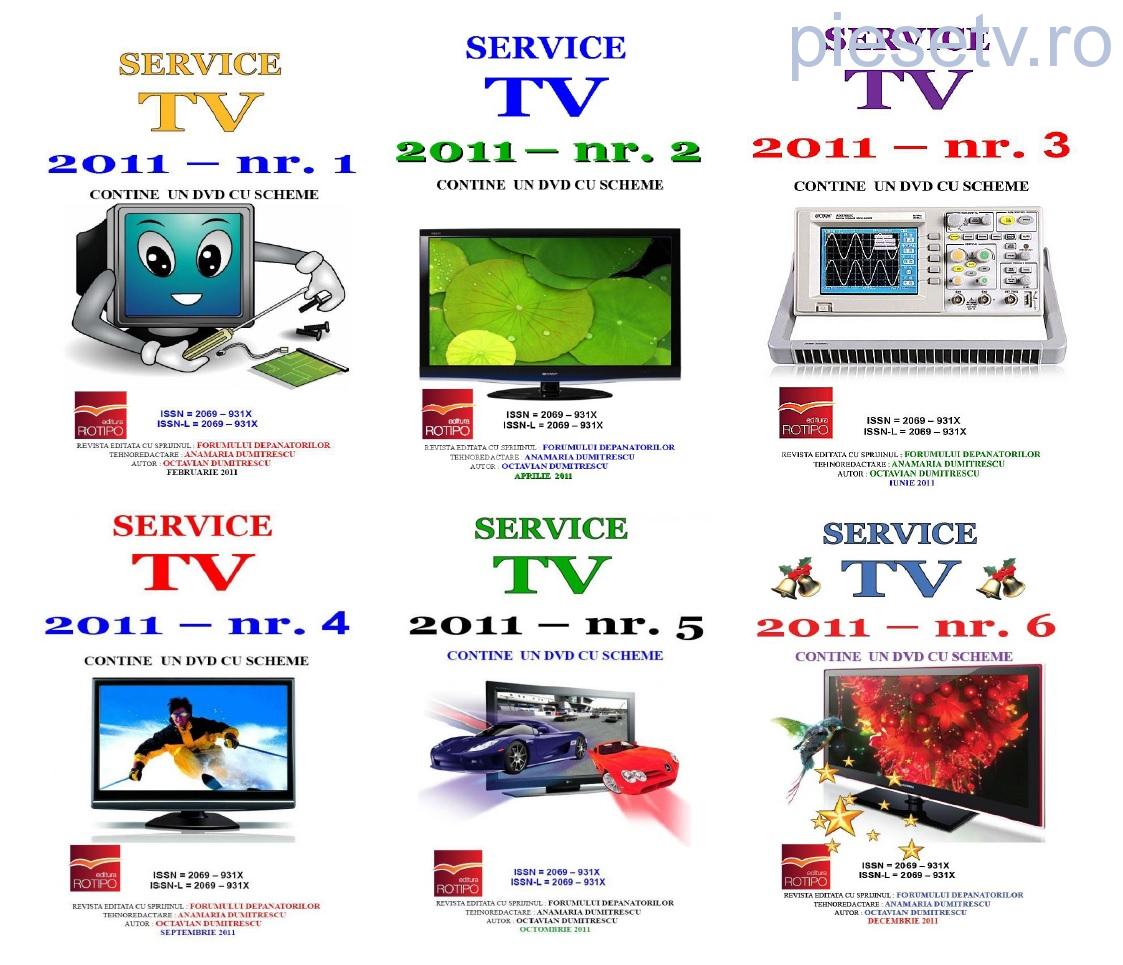                               Set 6 reviste Service TV - anul 2011