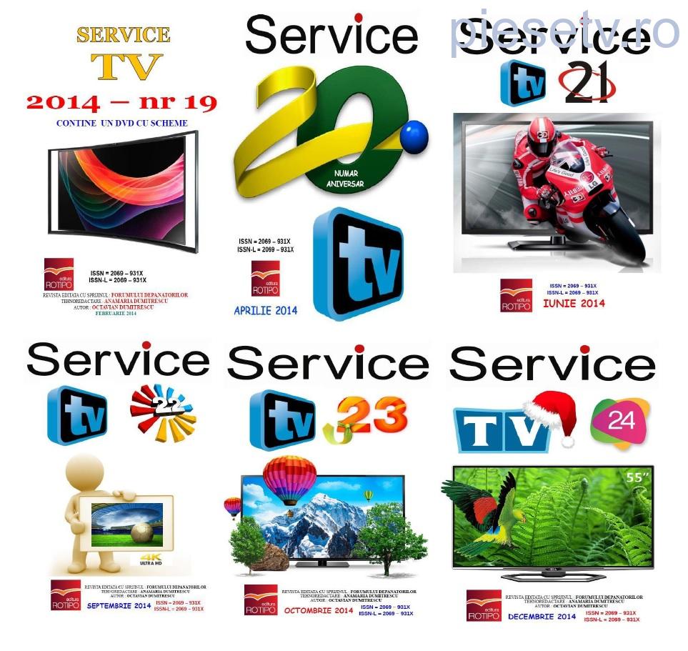                               Set 6 reviste Service TV - anul 2014