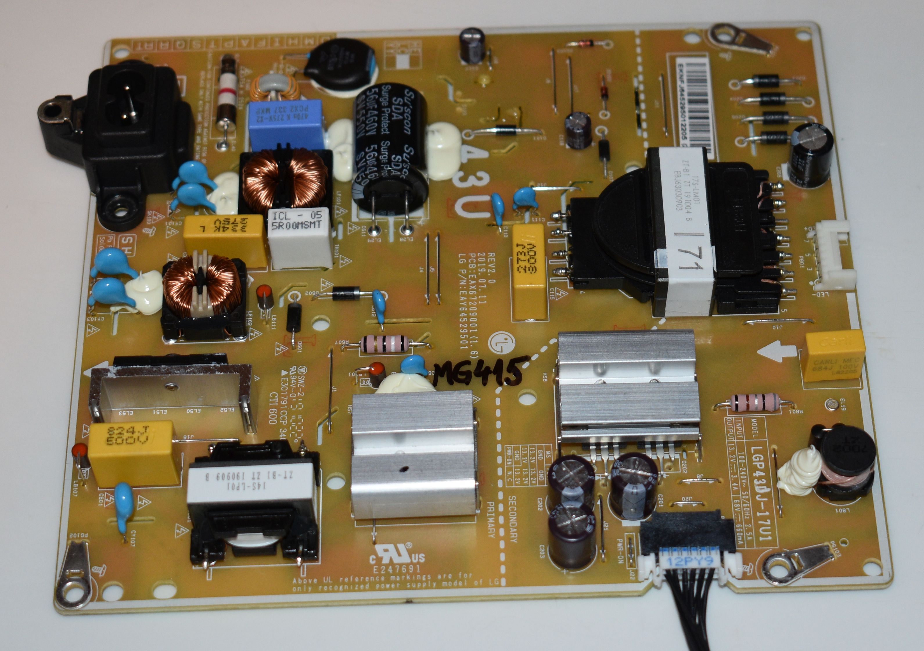 LGP43DJ-17U1 = EAX67209001 (1.6) = EAY64529501 - pozitia MG414 MG415 MG418 MG437