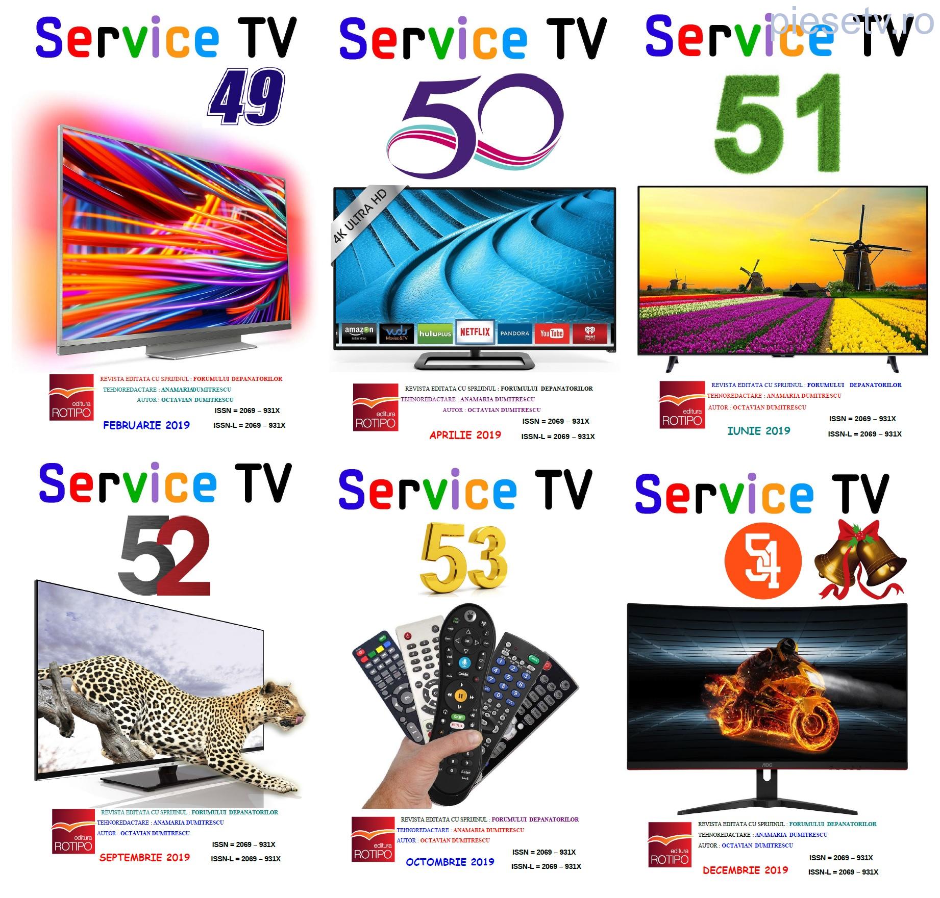                               Set 6 reviste Service TV - anul 2019