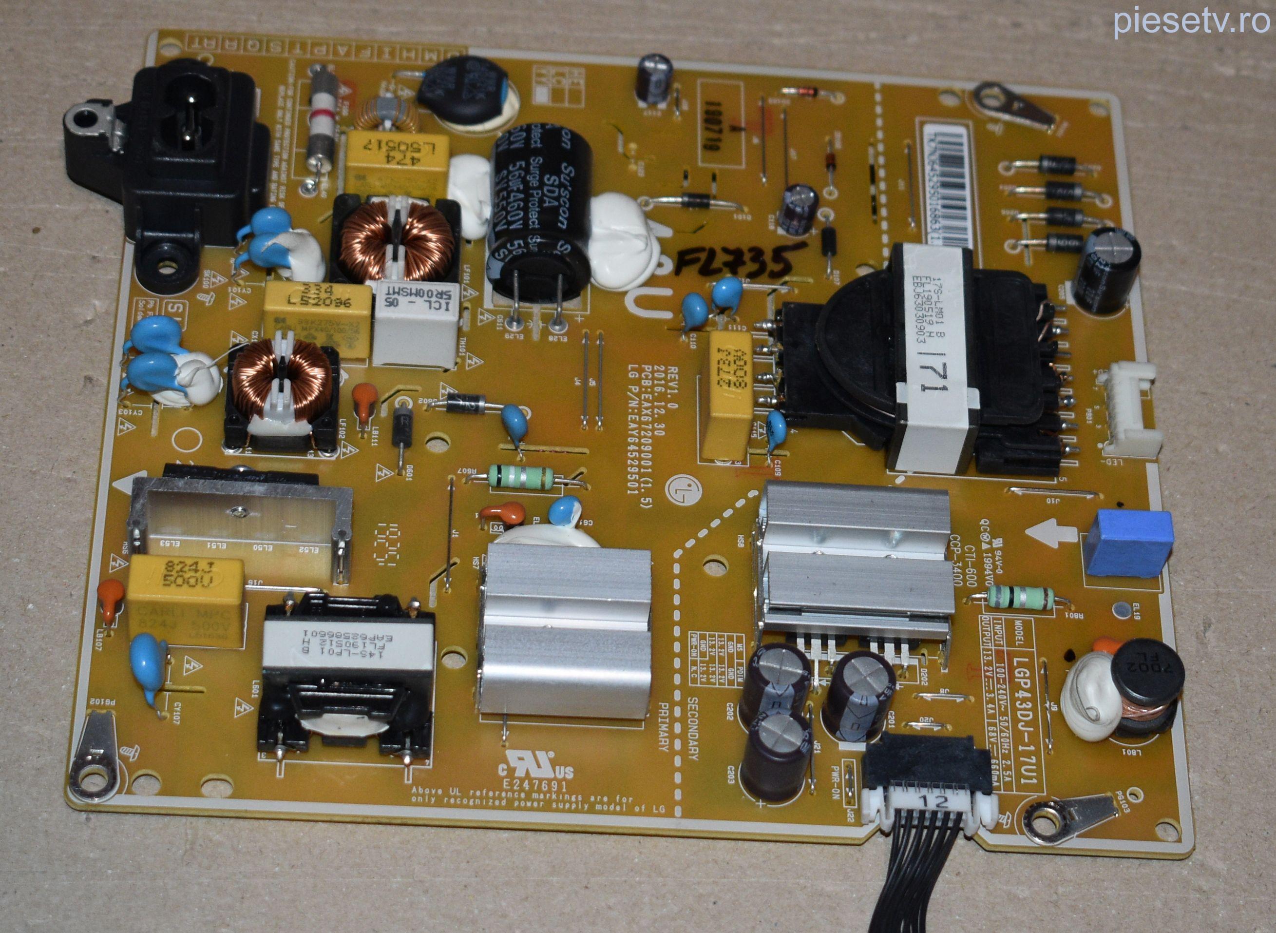 LGP43DJ-17U1 = EAX67209001 (1.5) = EAY64529501 - pozitia FL735 FL852