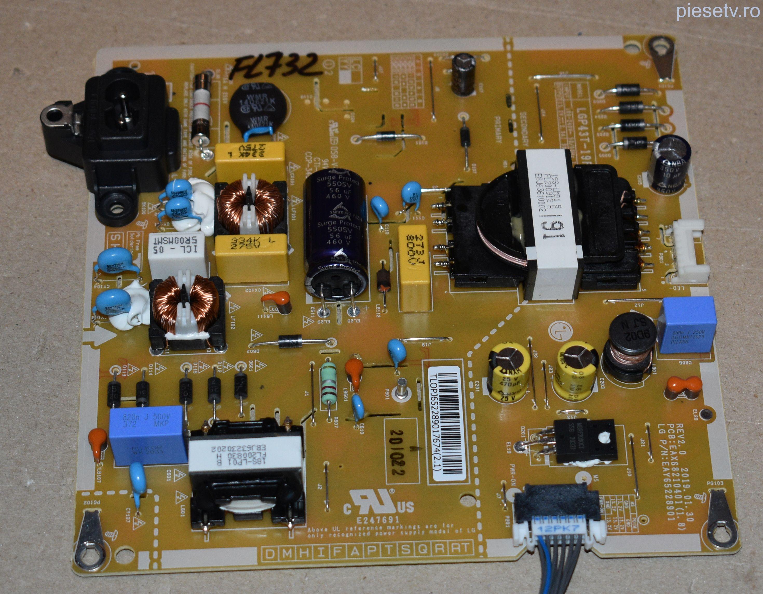 LGP43T-19F1 = EAX68210401 (1.8) = EAY65228901 - pozitia FL732
