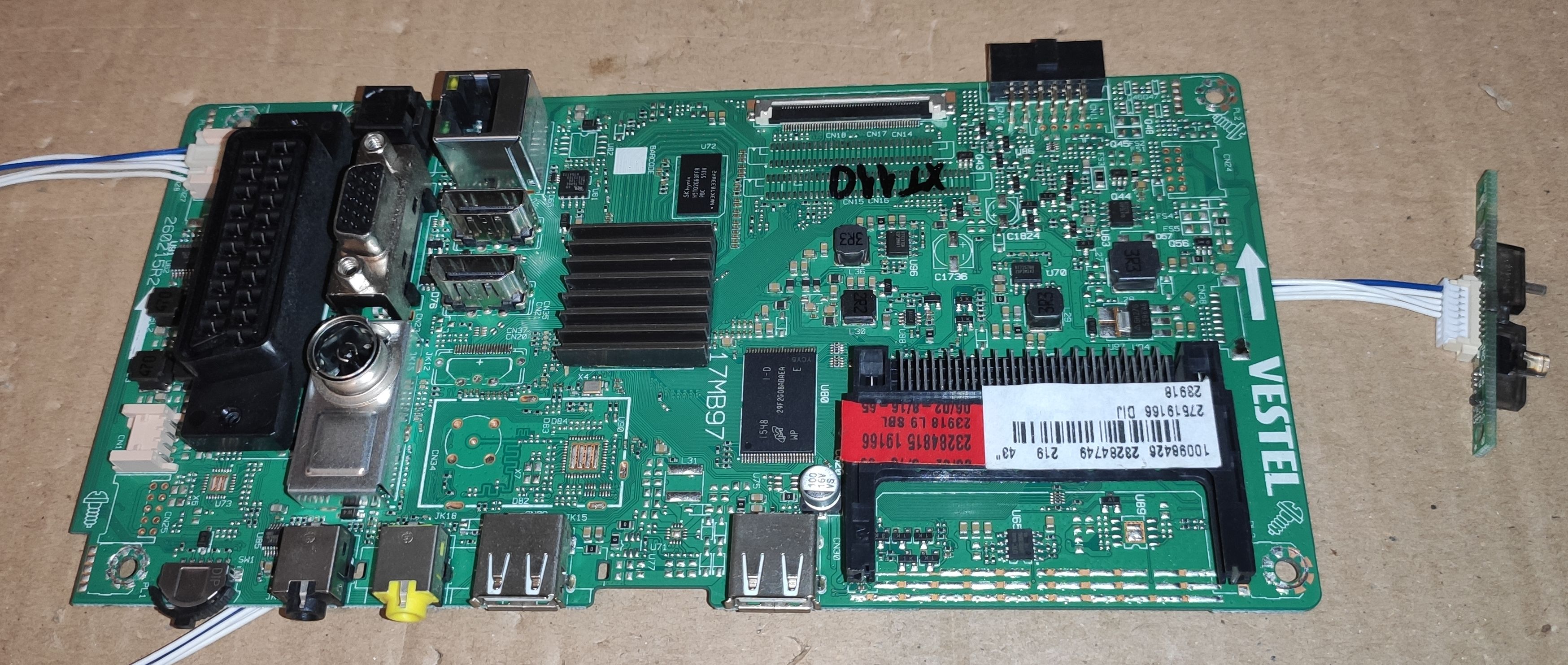 17MB97 - conector LVDS FHD clapeta - pozitia XT157