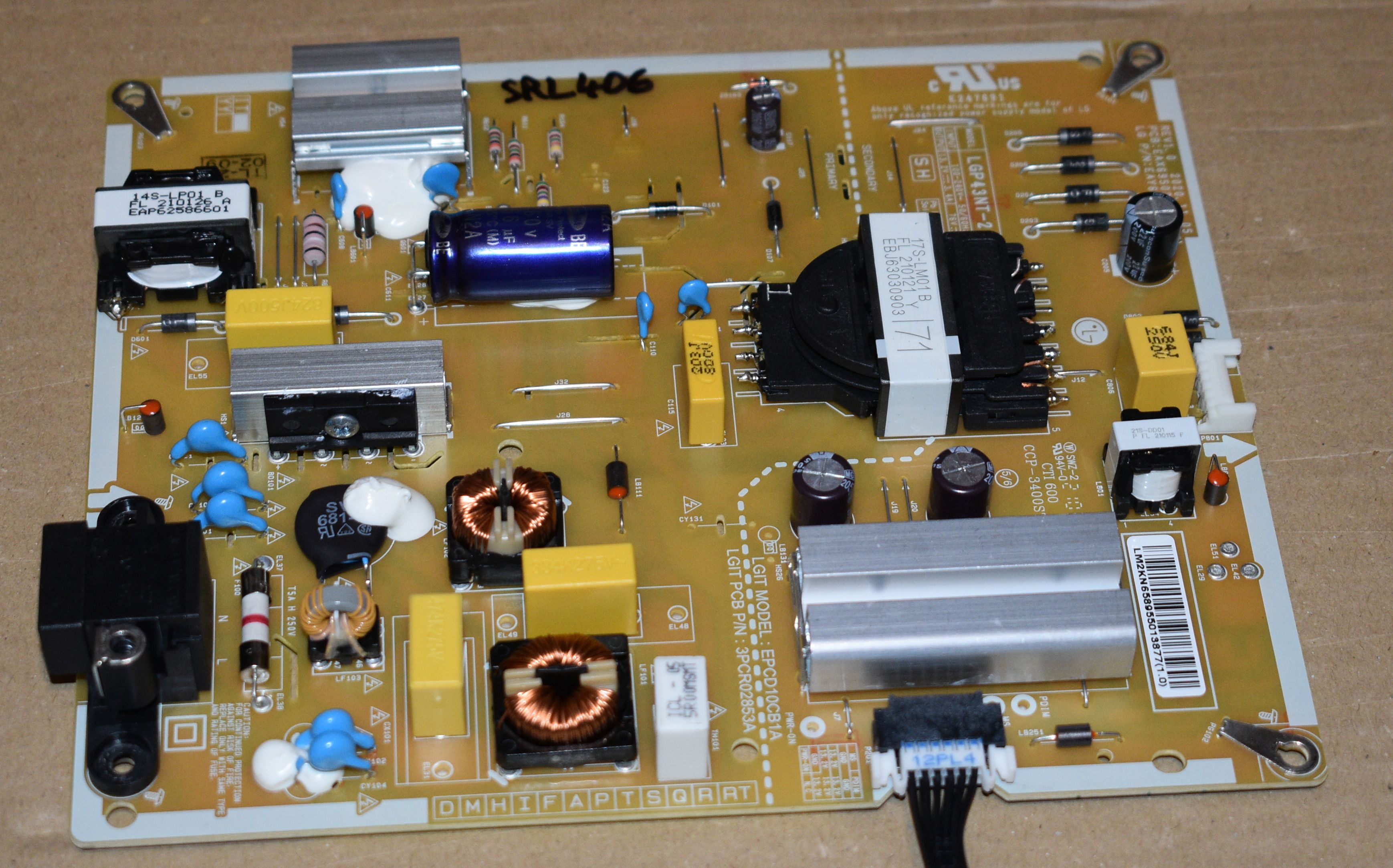 LGP43NT-21U1 = EAX69502101 (1.5) = EAY65895501 - pozitia SRL406 SRL435