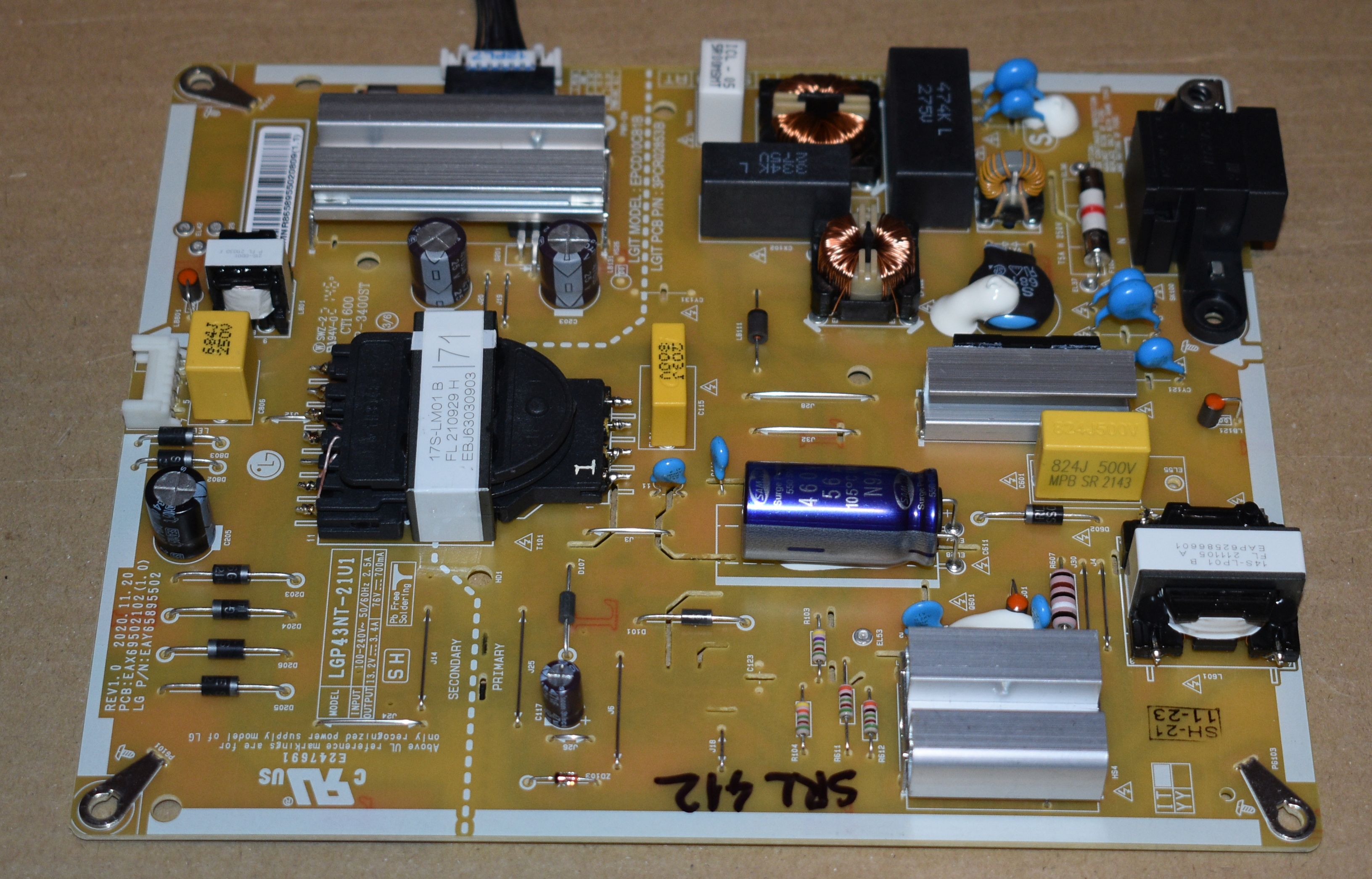 LGP43NT-21U1 = EAX69502102 (1.0) = EAY65895502  - pozitia SRL412